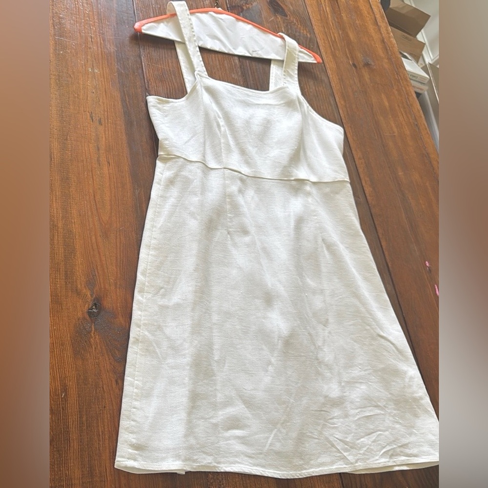 J. Crew Cream Sleeveless Halter Sundress